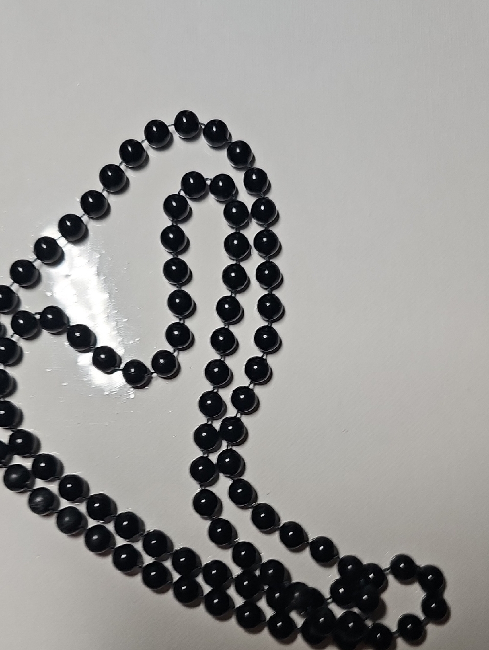 Black Beaded Necklace Strand